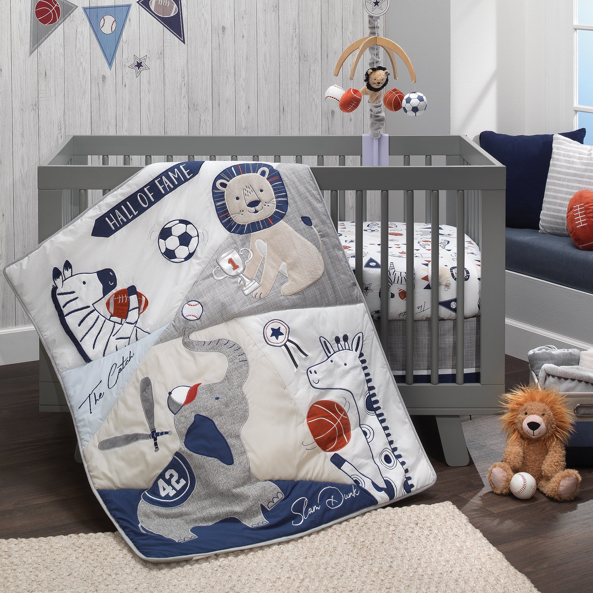 Sports Nursery Themed Baby Crib Bedding Nursery Decor – Lambs Ivy