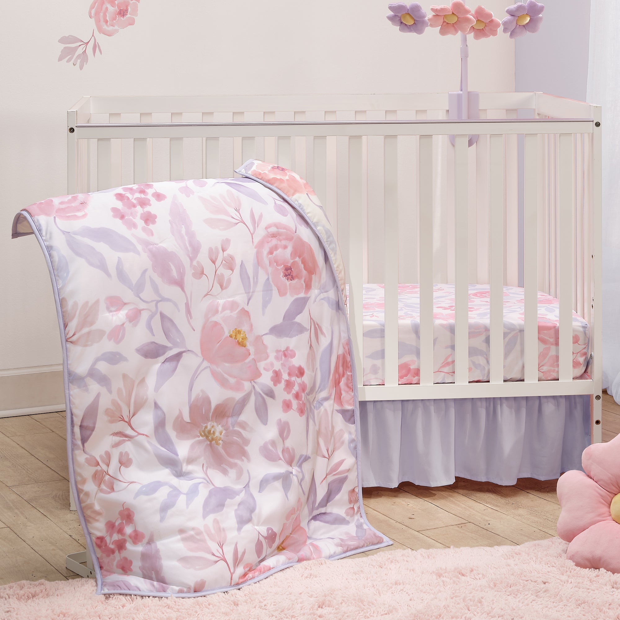 Lavender Floral Baby Infant Crib Bedding Collection
