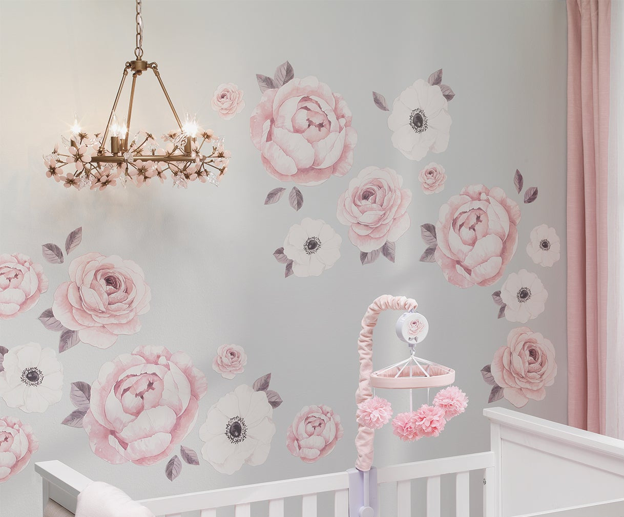 Floral Garden Wall Decals in Nursery
