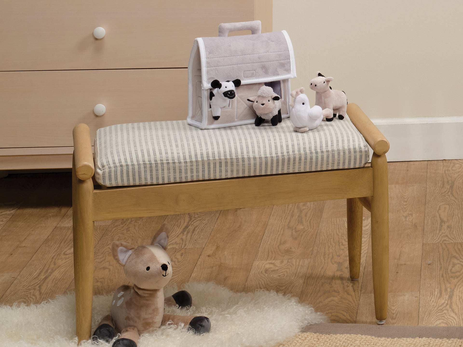 Farm Plush play set with deer plush