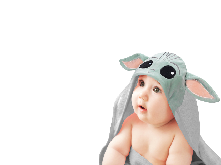 Baby Hooded Towels - Star Wars Grogu