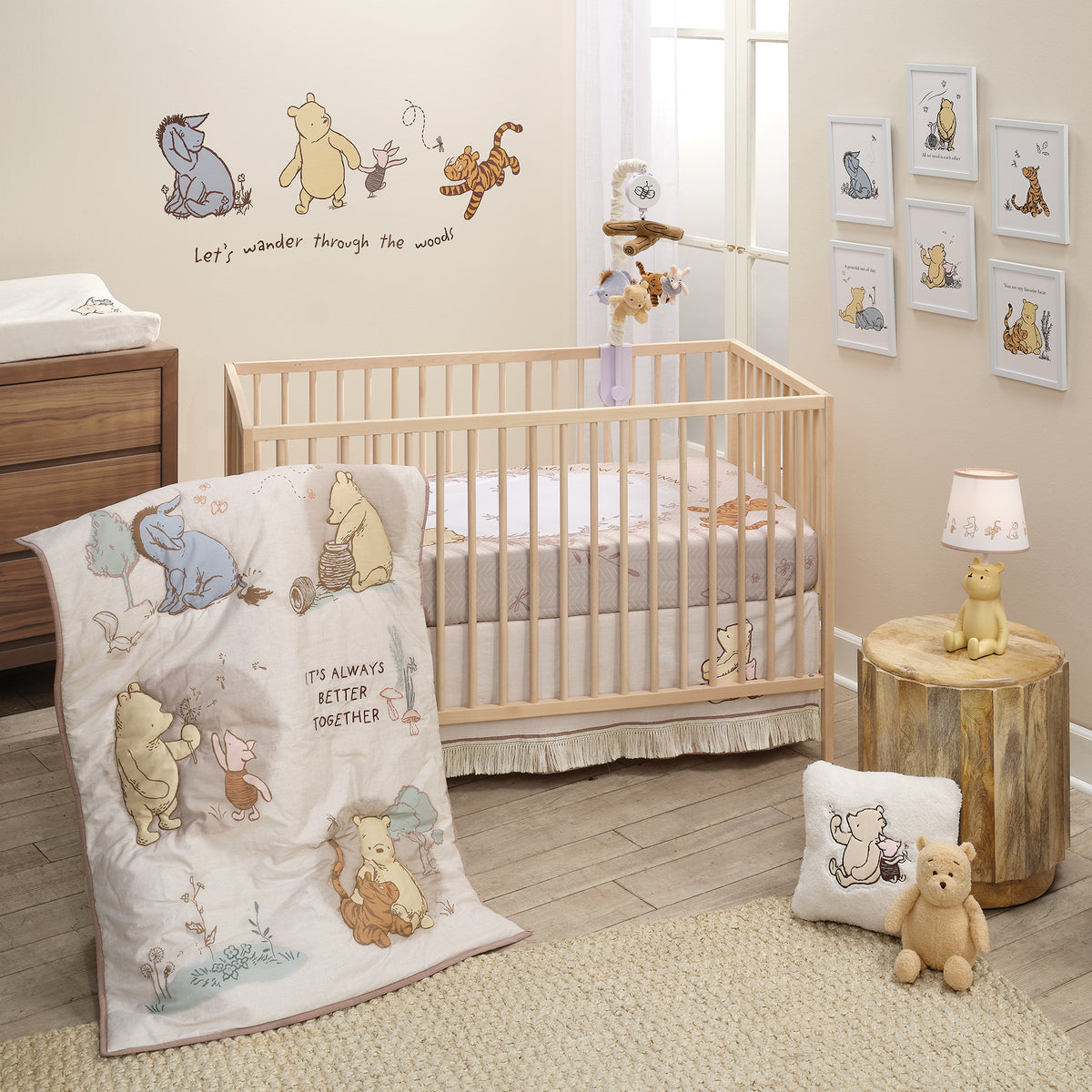 pooh bear & poals crib bedding