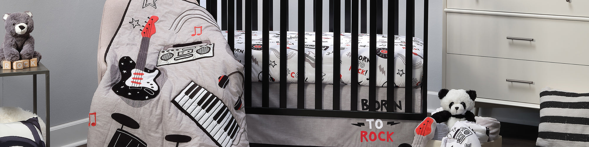 rock star nursery bedding