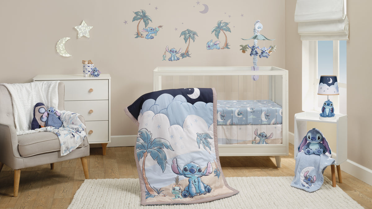 Nursery with Disney Stitch Nursery Crib Bedding