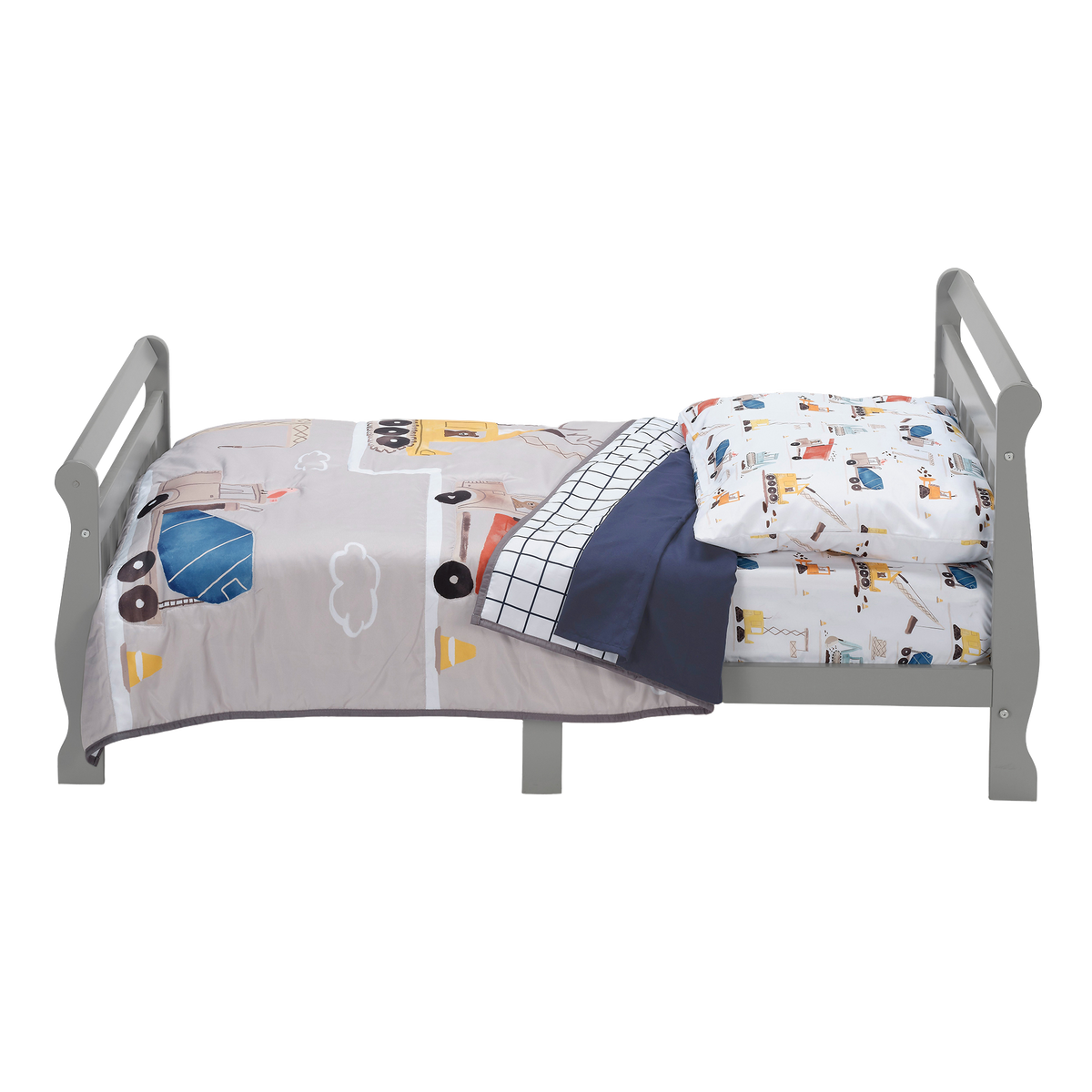 construction zone toddler bedding
