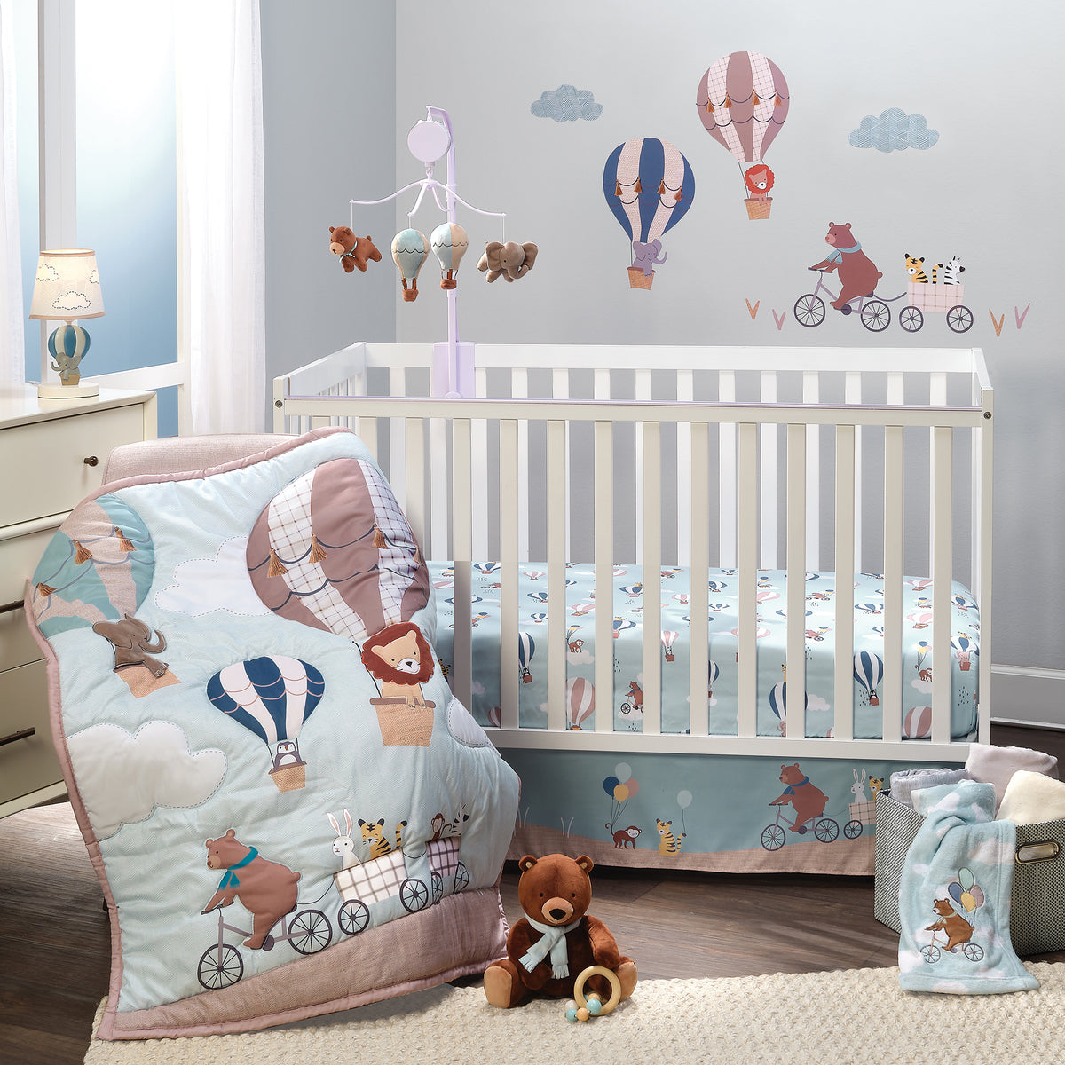 up up and away nursery bedding