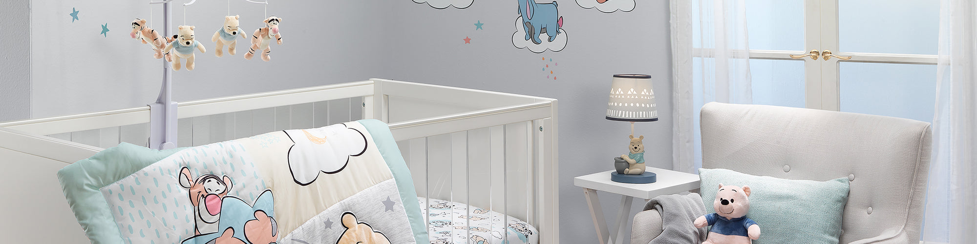 winnie the pooh hugs nursery bedding