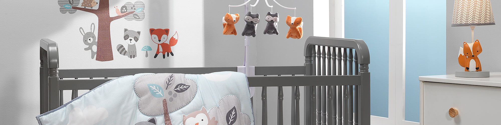 woodland friends nursery bedding