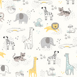 Animal Jungle Cotton Fitted Crib Sheet by Lambs & Ivy