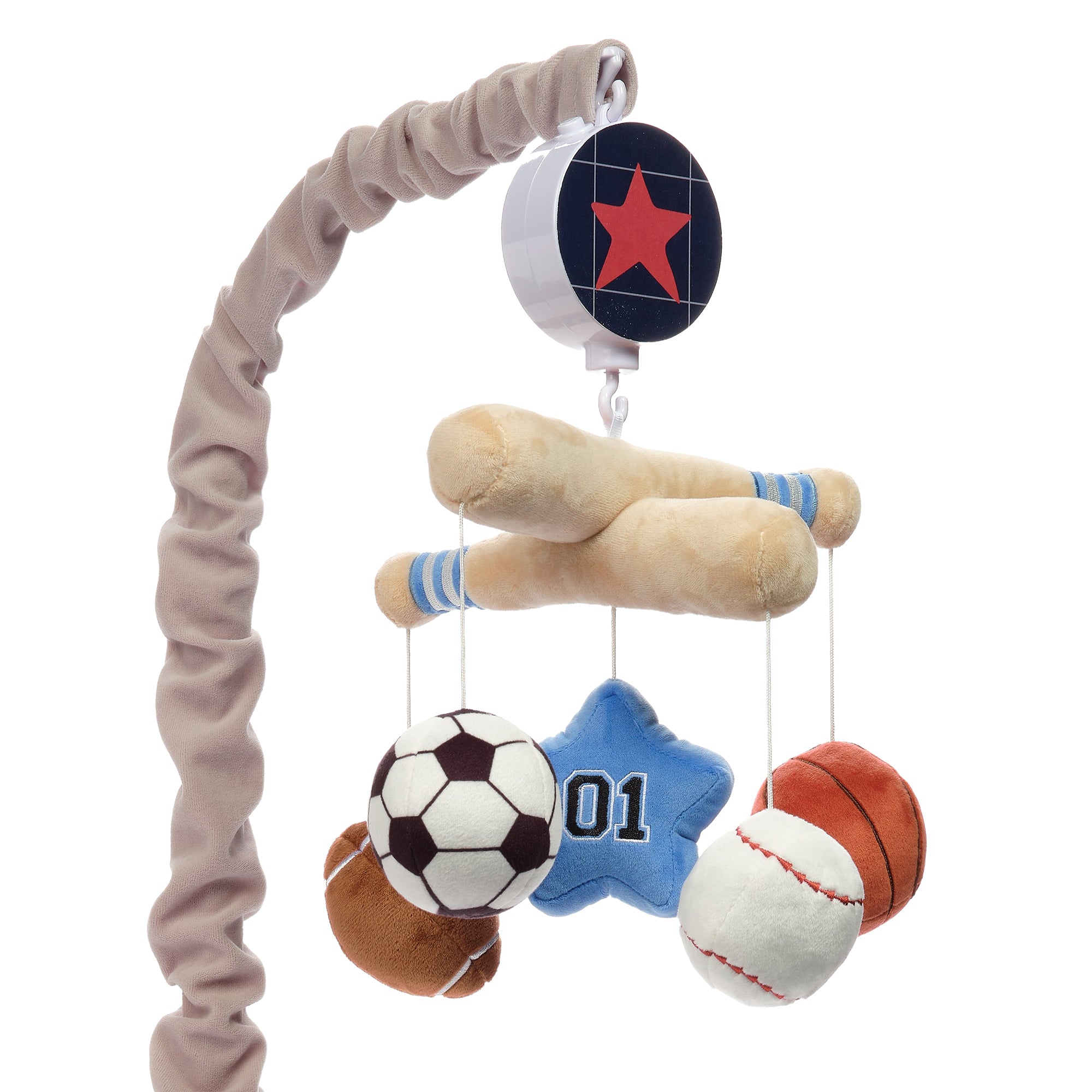 Baby Sports Musical Baby Crib Mobile Soother Toy Gray – Lambs Ivy