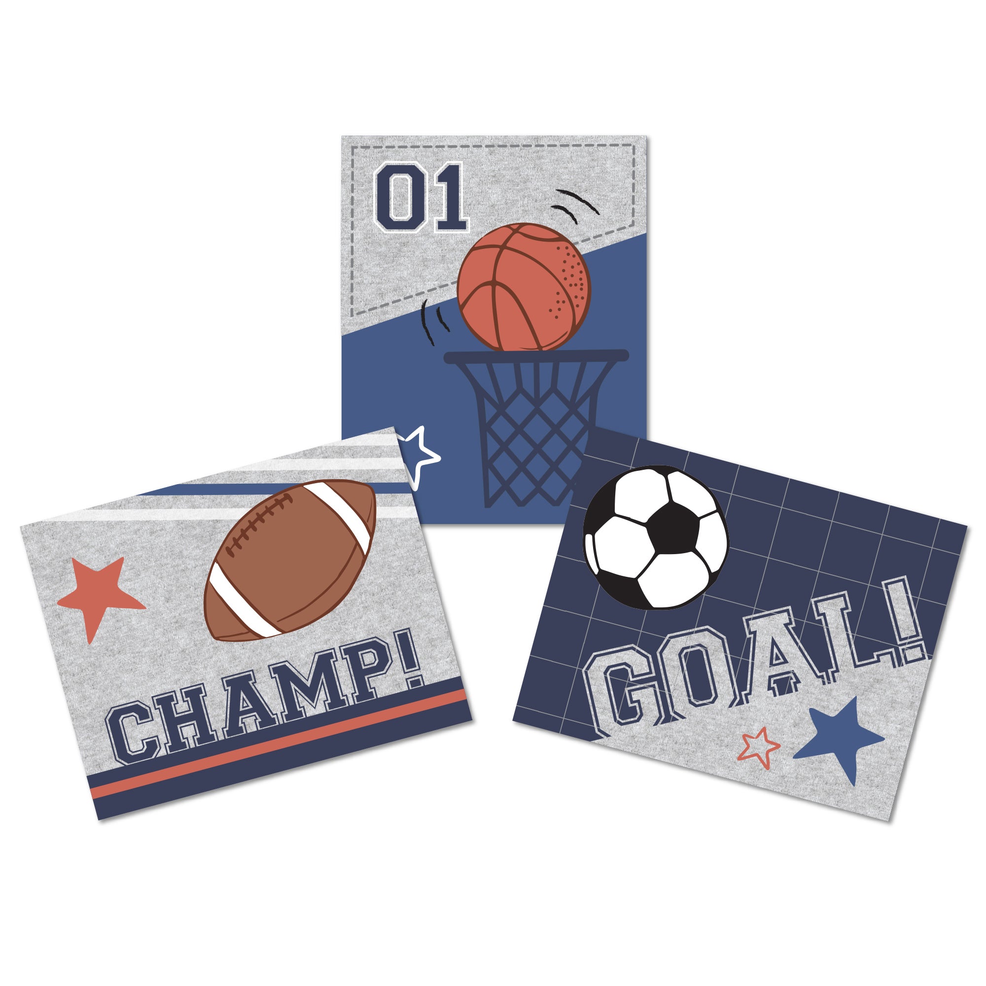 Baby Sports Piece Unframed Nursery/Child Wall Art 11” X 14