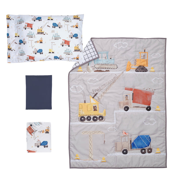 4-Piece Construction Zone Toddler Bedding Set by Bedtime Originals
