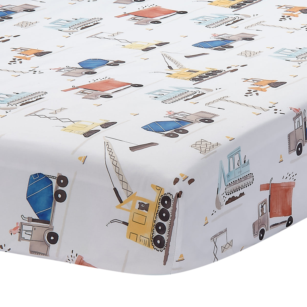 Construction Zone Fitted Crib Sheet