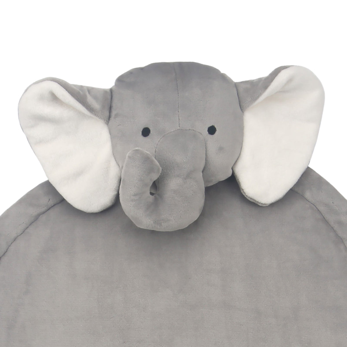 Elephant Baby Play Mat with 3 Dimensional Head Gray Lambs Ivy