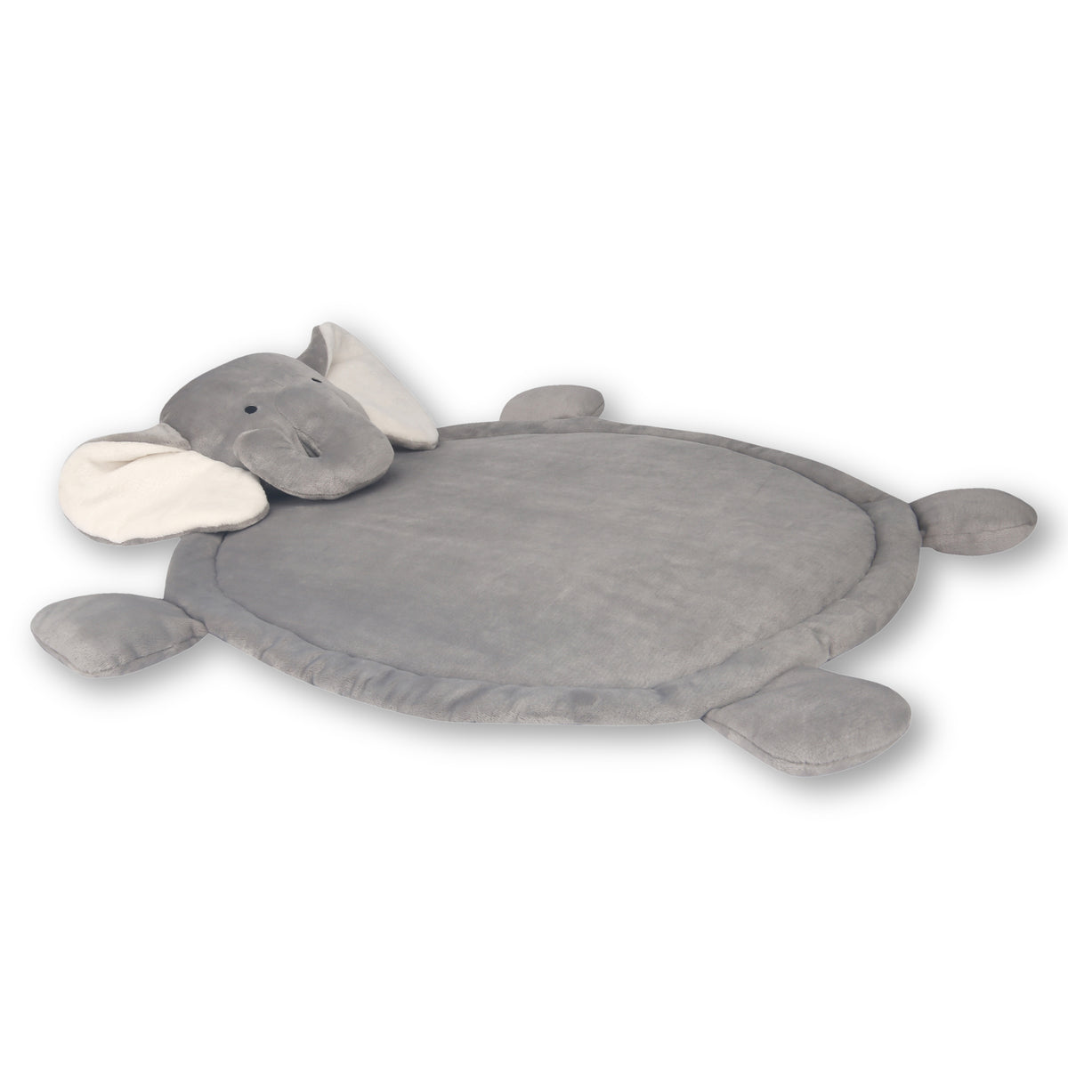 Elephant Baby Play Mat with 3 Dimensional Head Gray Lambs Ivy