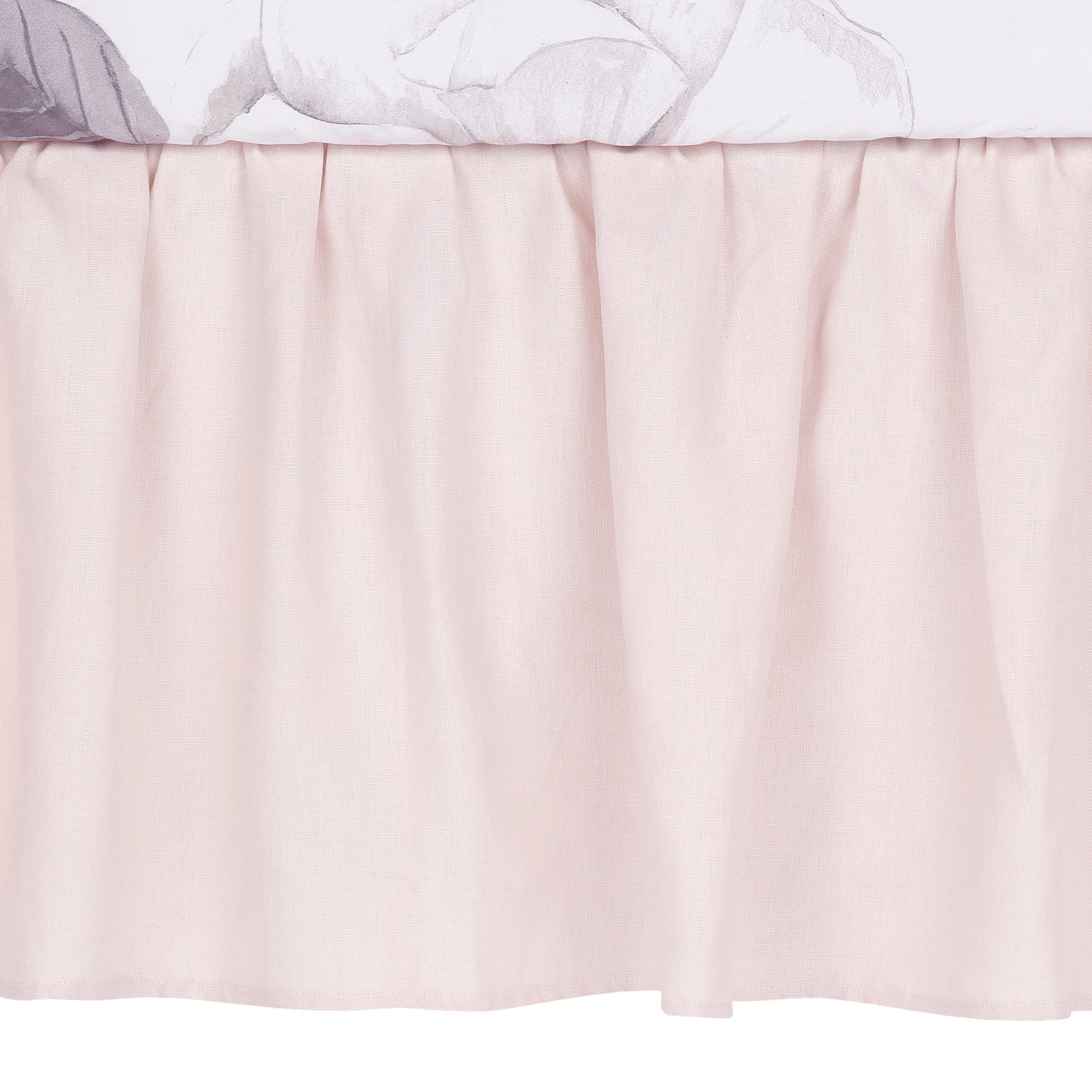 Dust Ruffle Baby Cot Skirt Mini Crib Skirt, Pom Crib Skirt, Dust