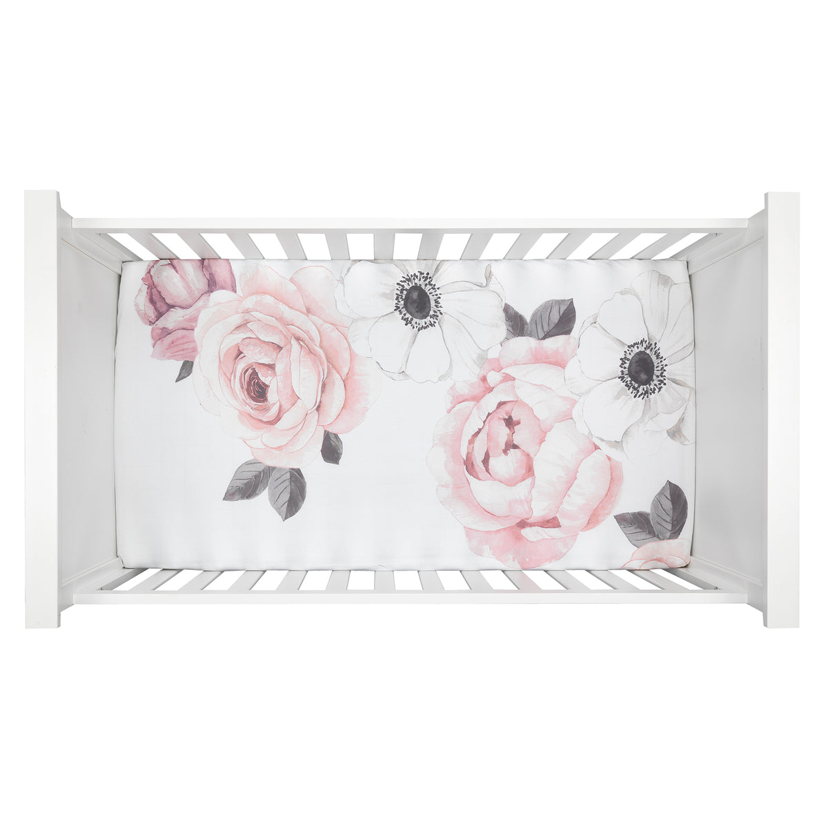 Blush floral crib online sheet