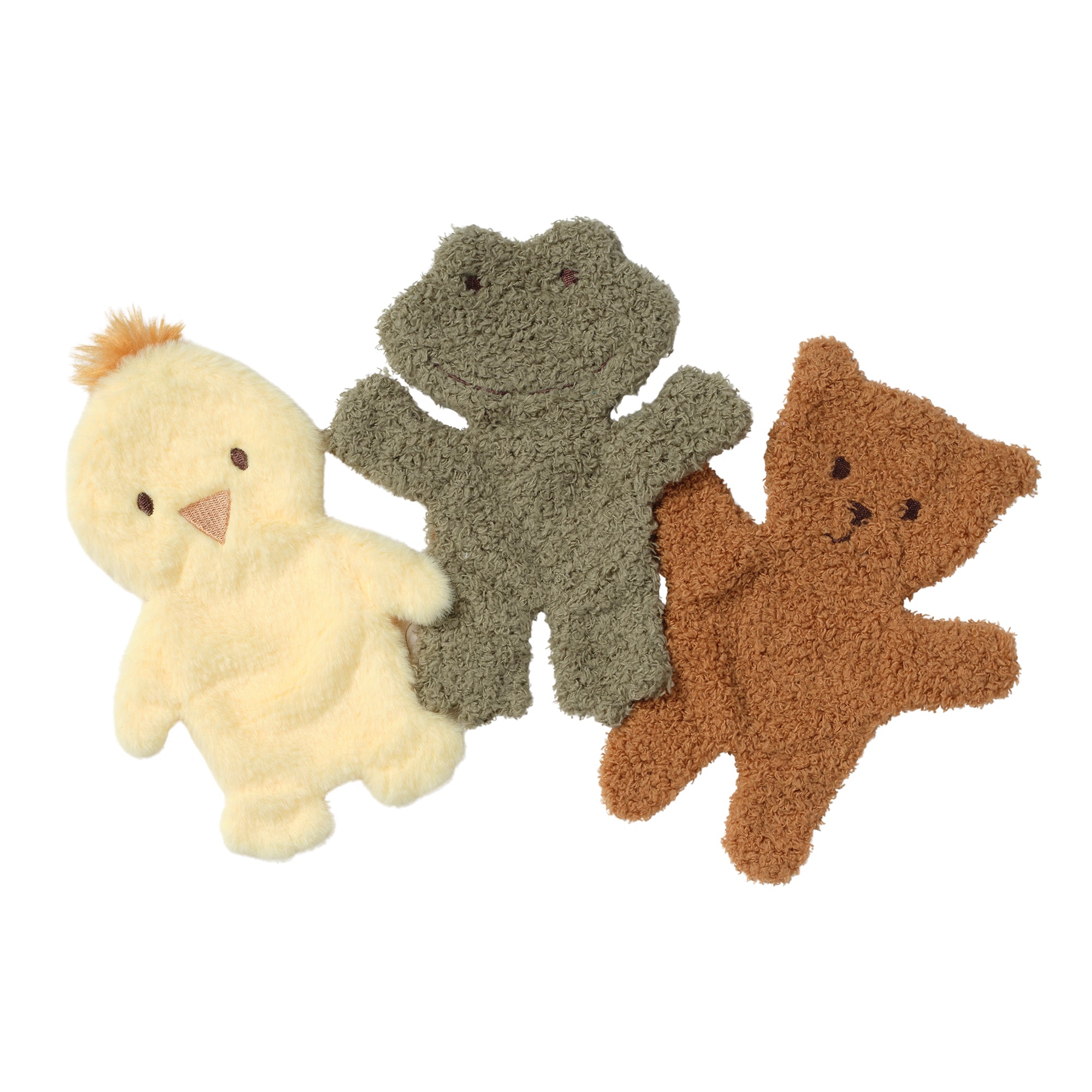 Duck, Frog, and Bear Trio Lovey/Security Blanket Baby Gift Set