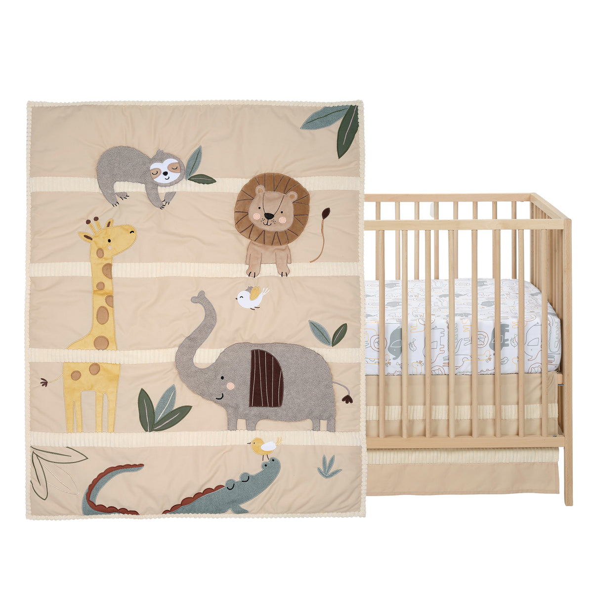 Jungle Story 3-Piece Crib Bedding Set