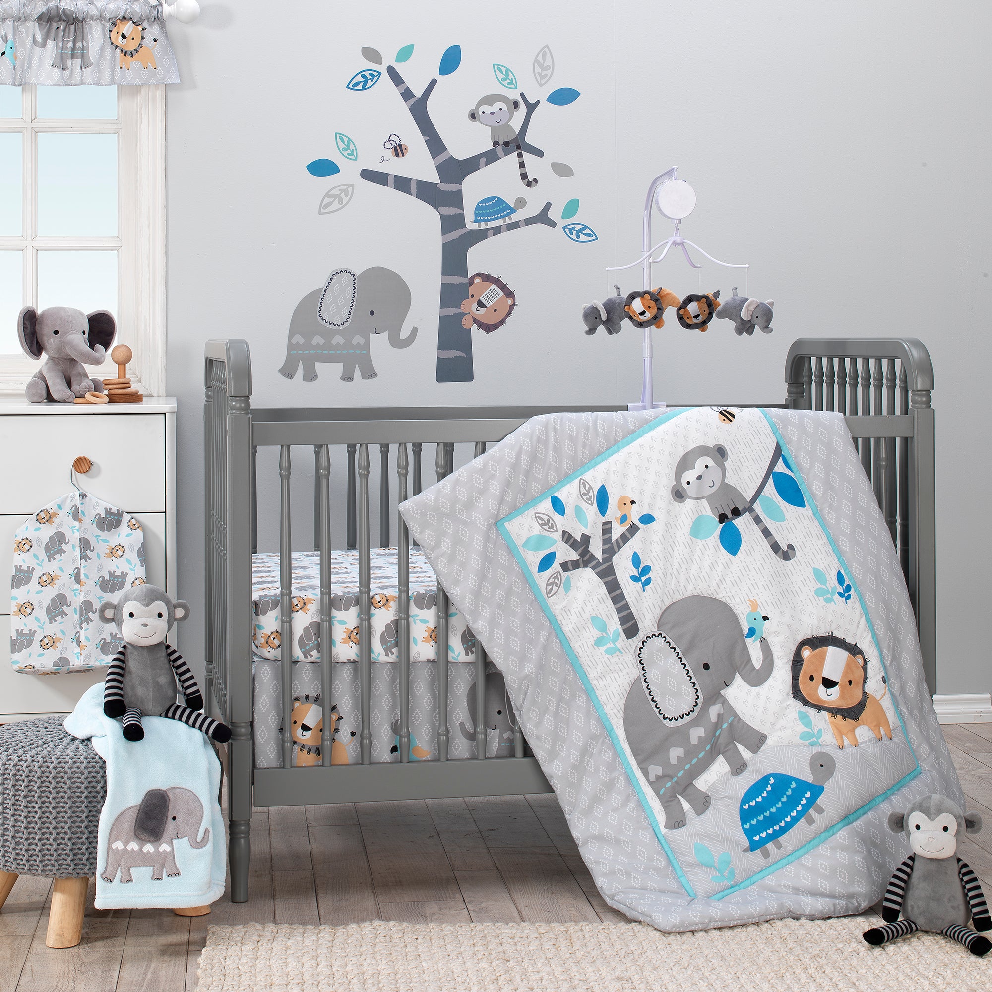 Elephant Gray Baby Crib Sets Gray Baby Boy Crib Bedding Discount