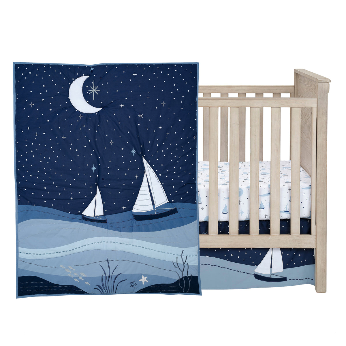 Little Skipper 3 Piece Crib Bedding Set