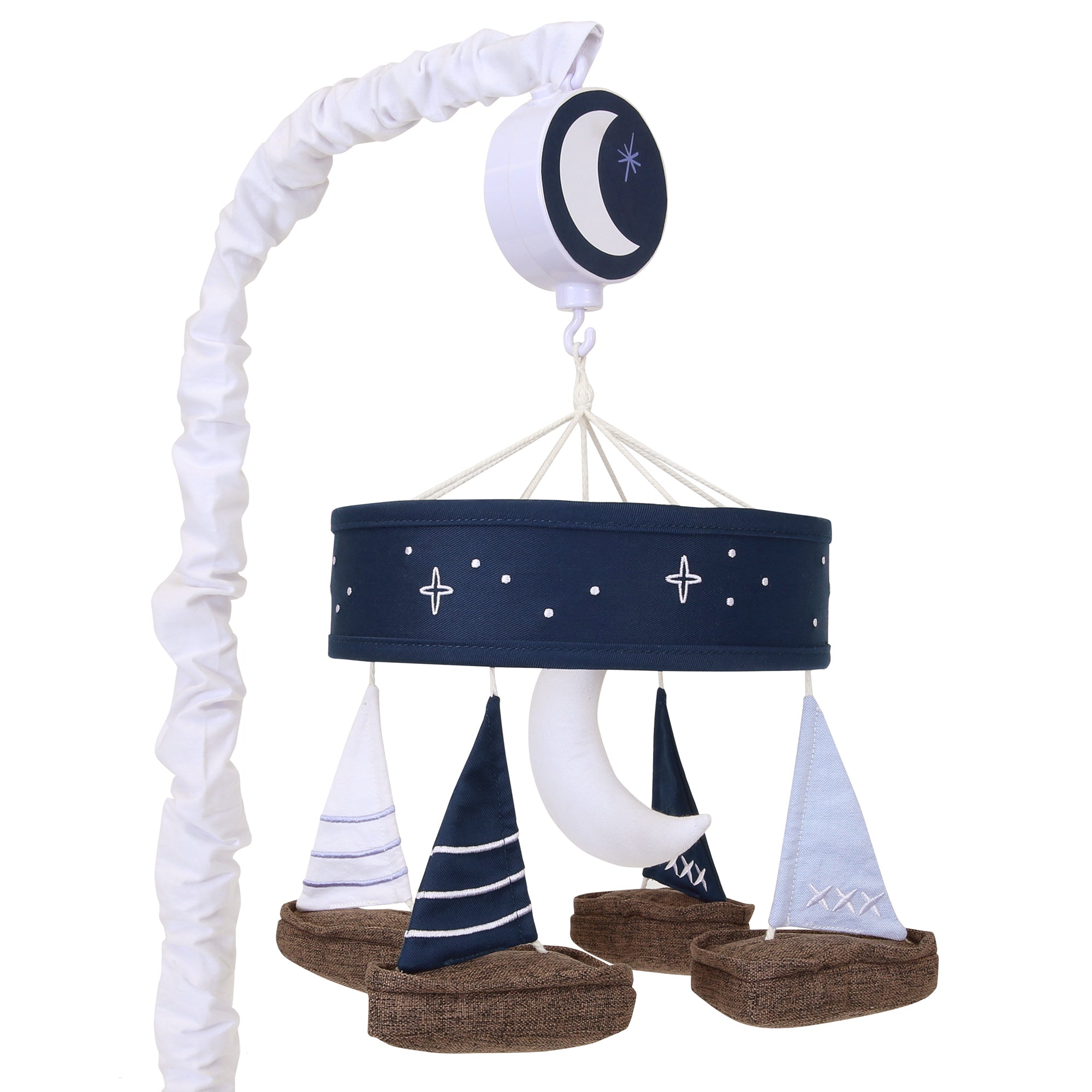 Little Skipper Sailboat Moon Musical Baby Crib Mobile Soother