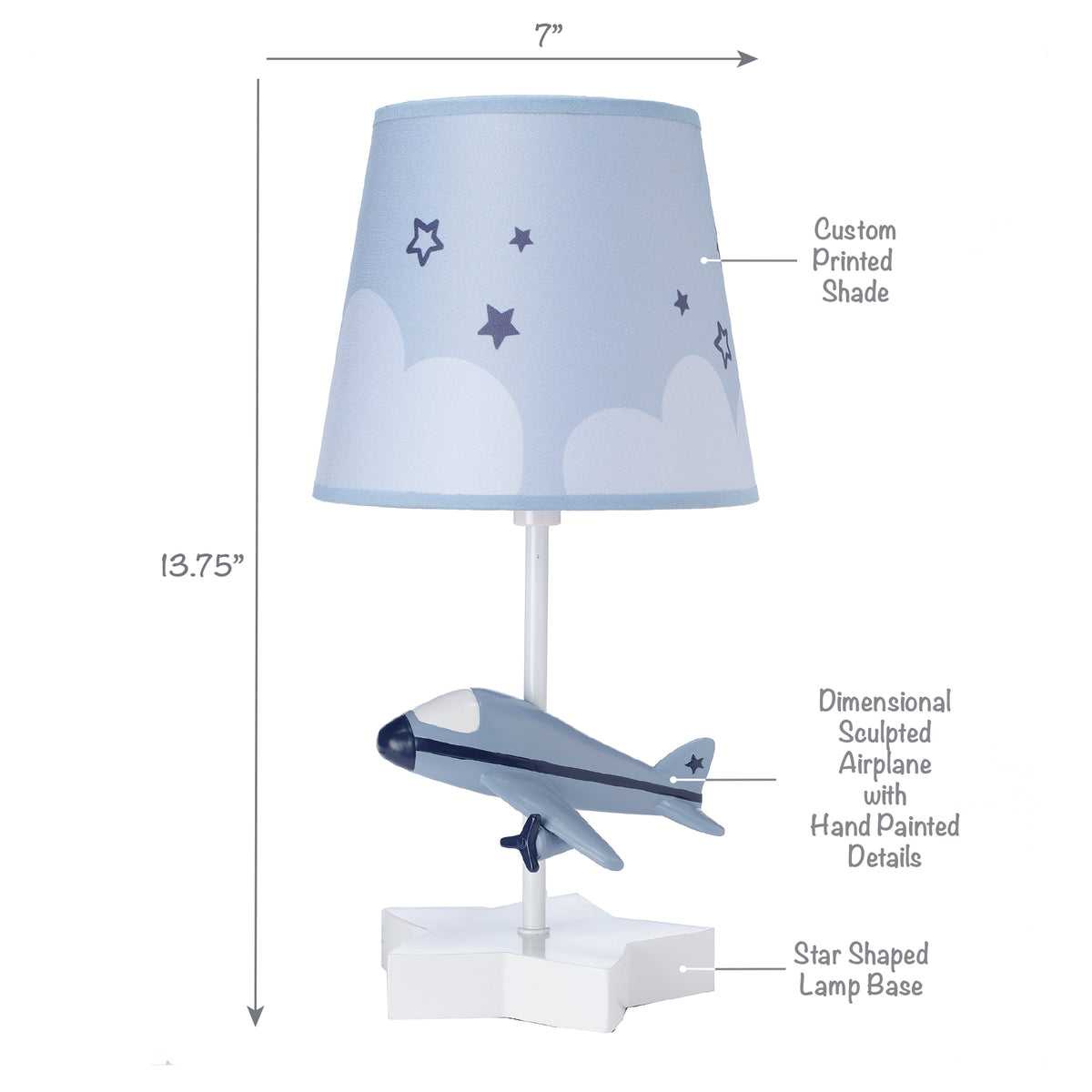 Little Aviator Lamp with Shade Bulb
