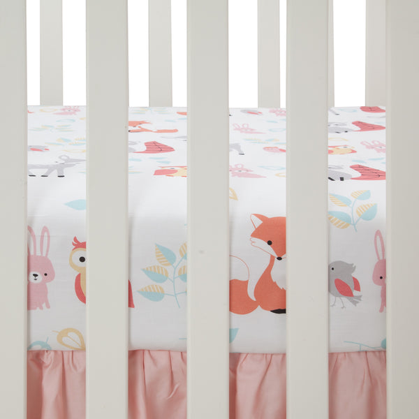 Little Woodland Cotton Fitted Crib Sheet by Lambs & Ivy