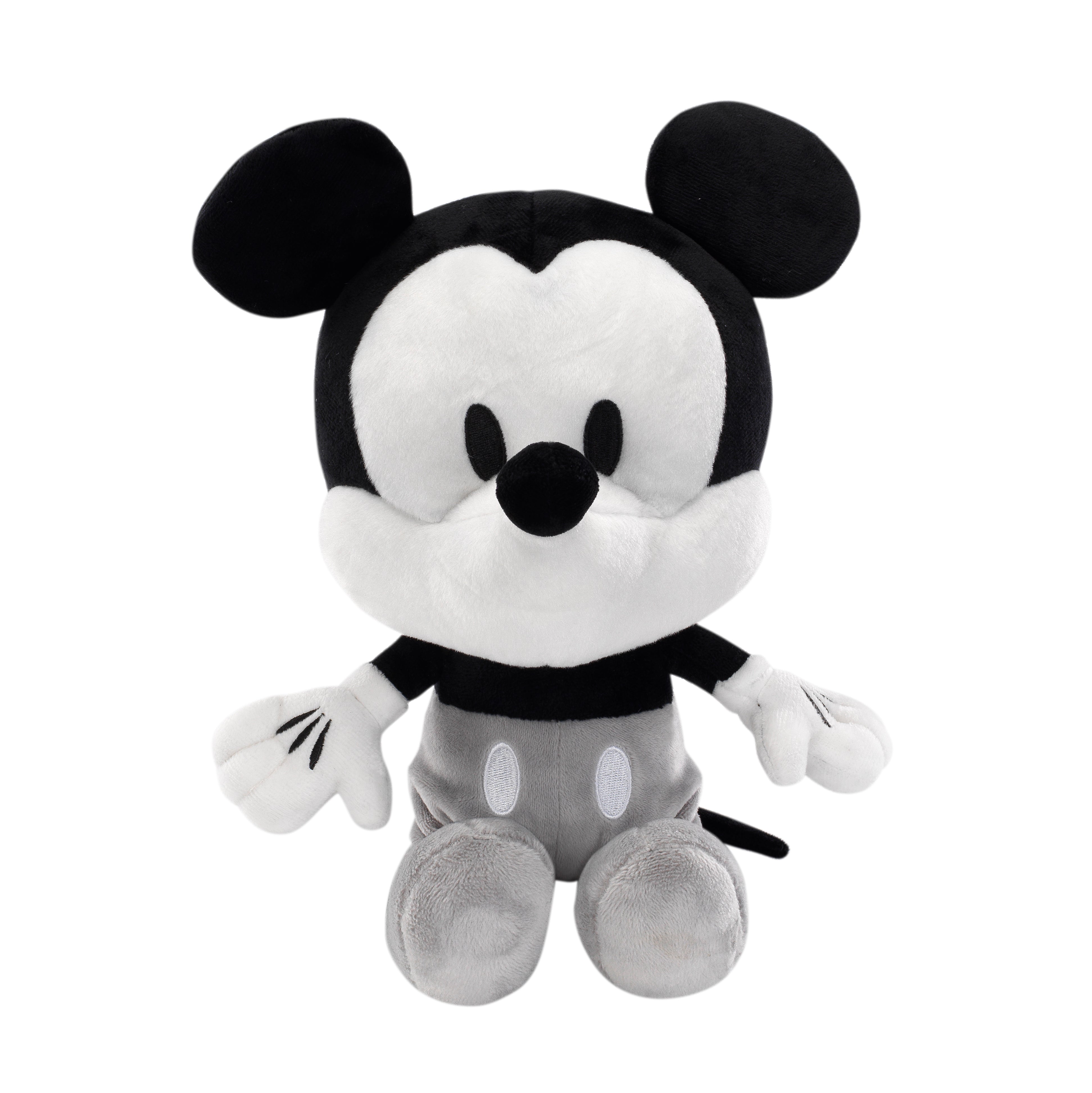 Disney Baby Mickey Mouse Black/White Plush Stuffed Animal Toy