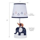 Playful Elephant Lamp with Shade & Bulb by Lambs & Ivy
