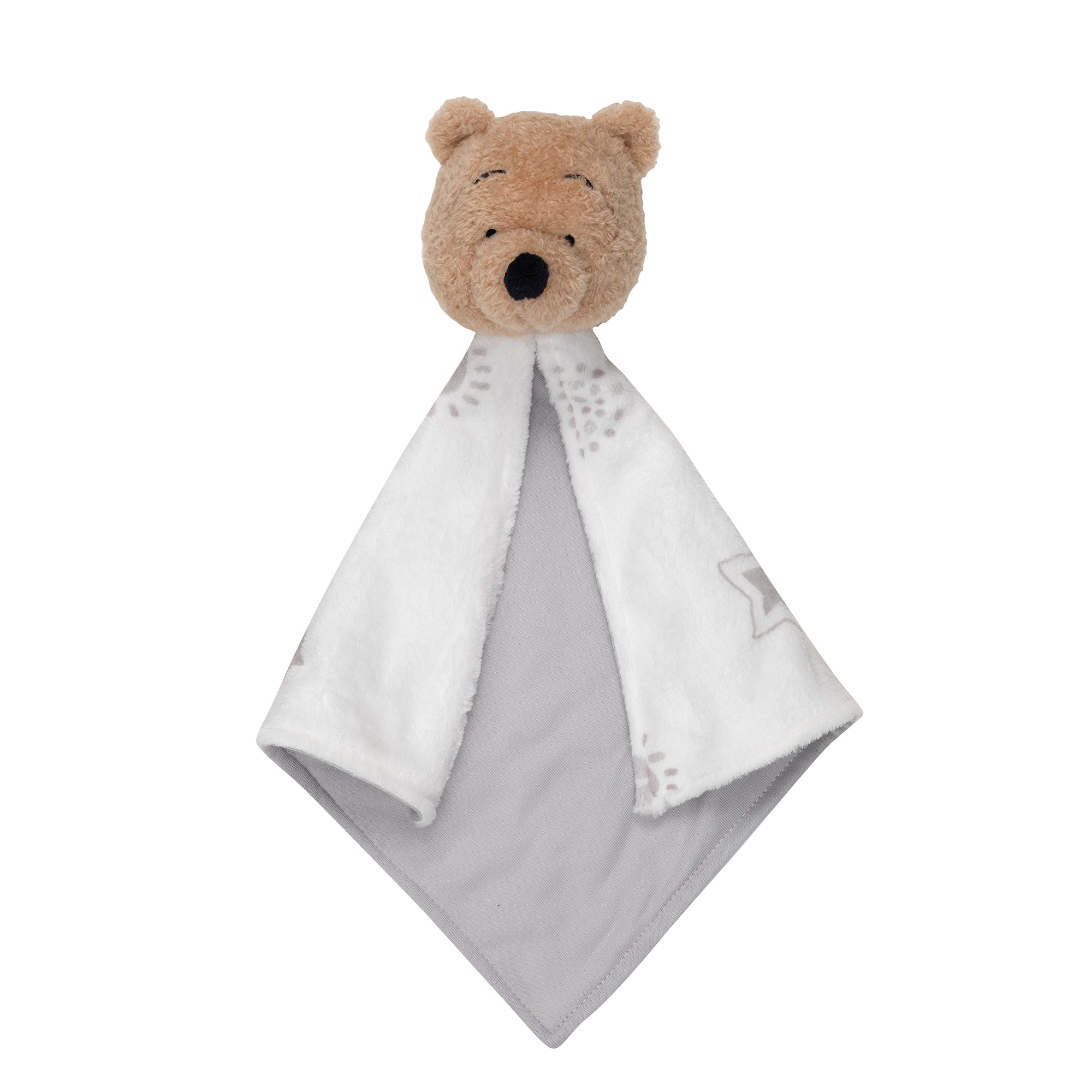 Disney Baby WINNIE THE POOH Lovey White/Gray Security Blanket