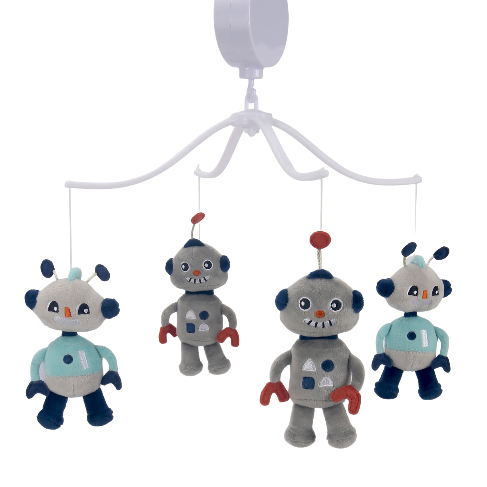 Robbie Robot Musical Baby Crib Mobile Soother Toy - Gray – Lambs & Ivy