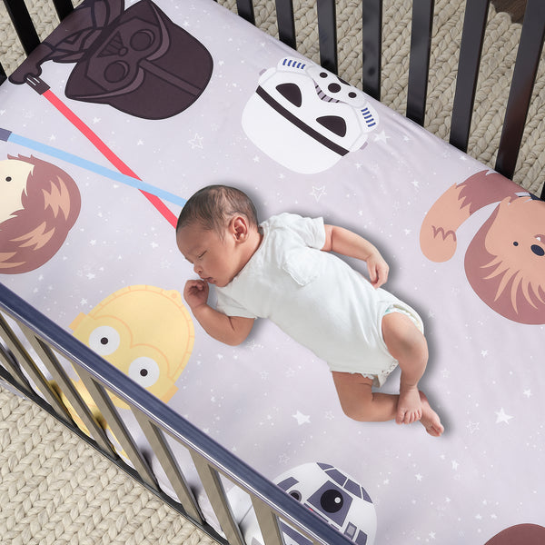 Star Wars Galaxy Fitted Crib Sheet by Lambs & Ivy