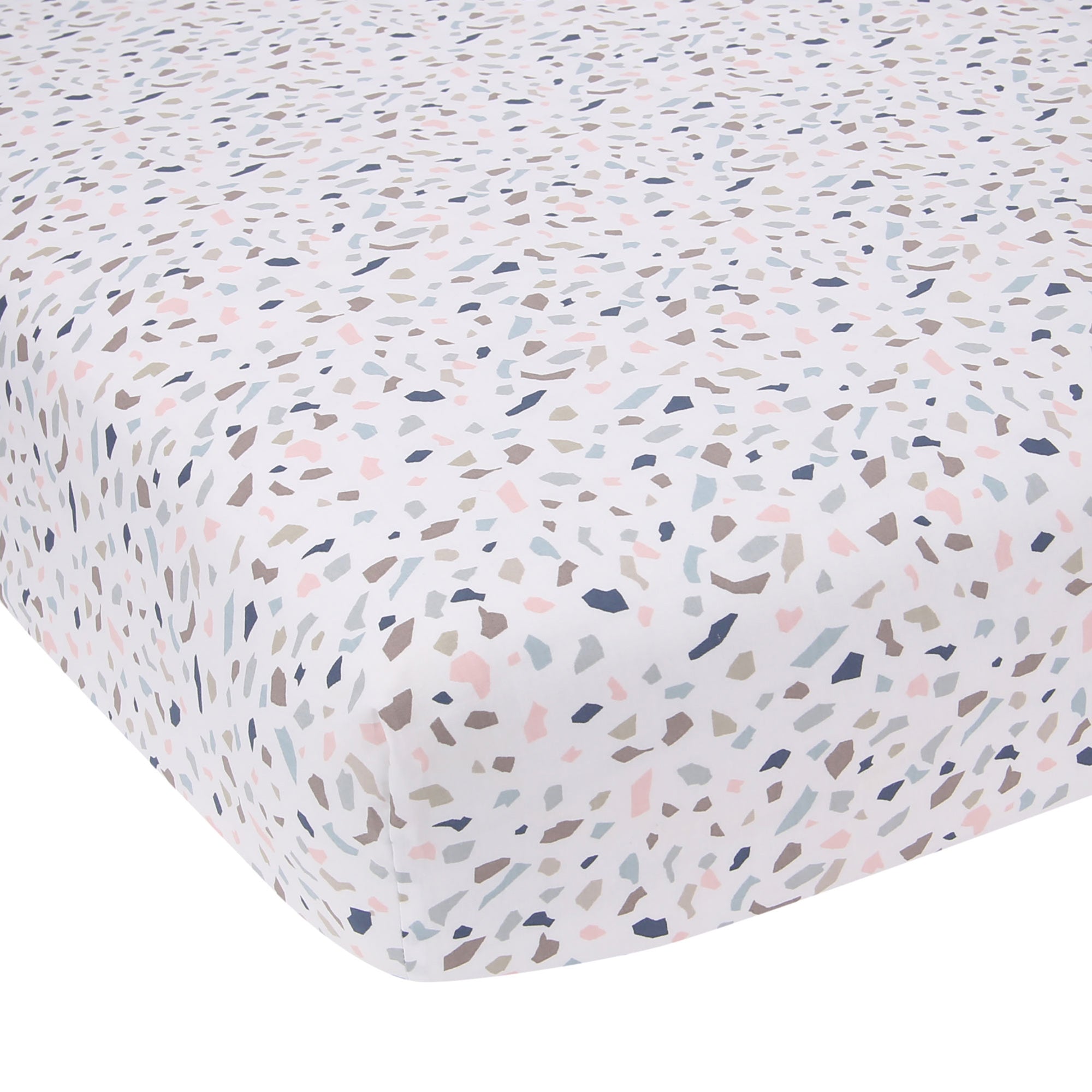 Signature Terrazzo Abstract Organic Cotton Fitted Crib Sheet