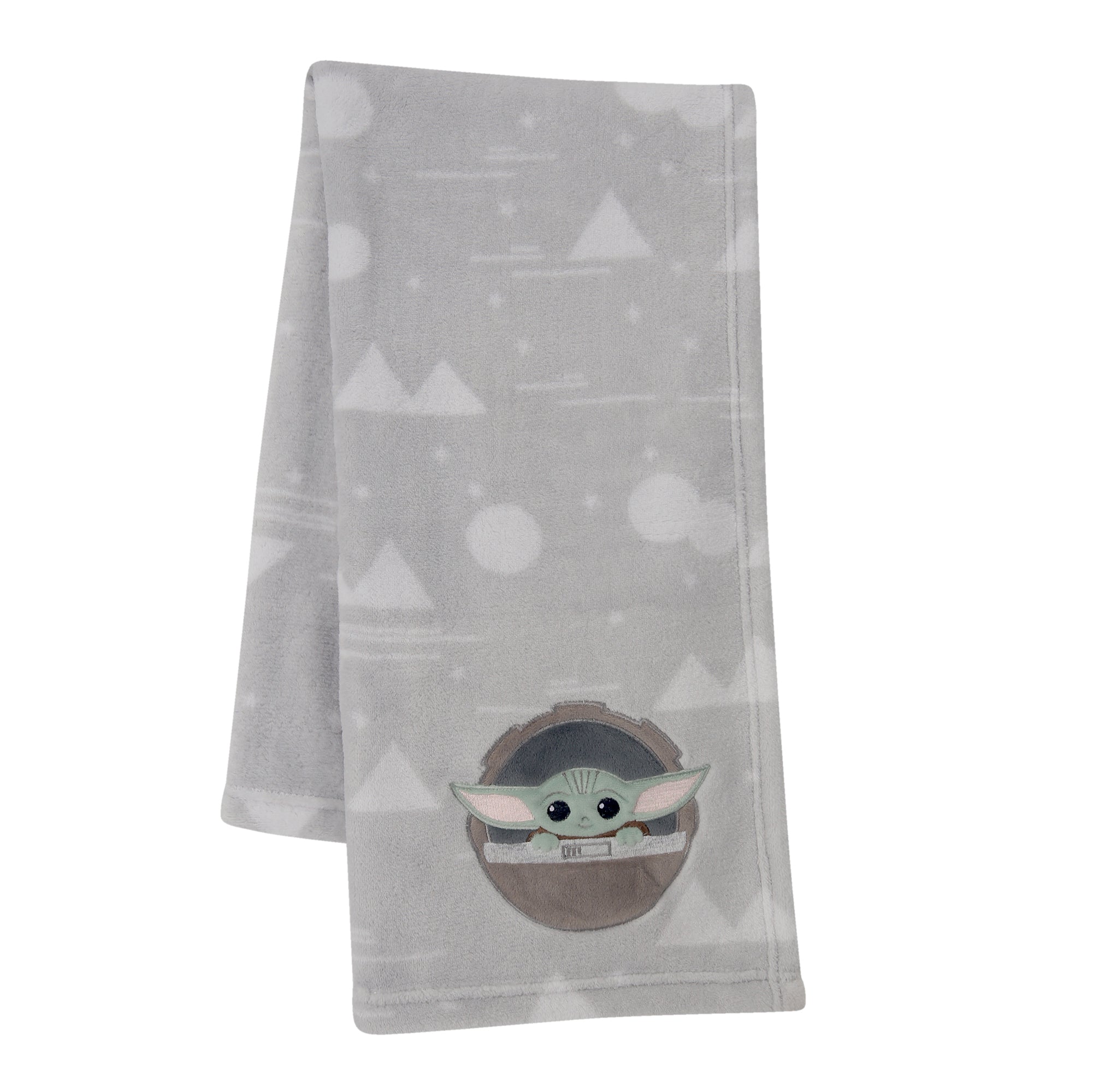 Star Wars Mandalorian The Child/Baby Yoda Gray Fleece Baby Blanket ...