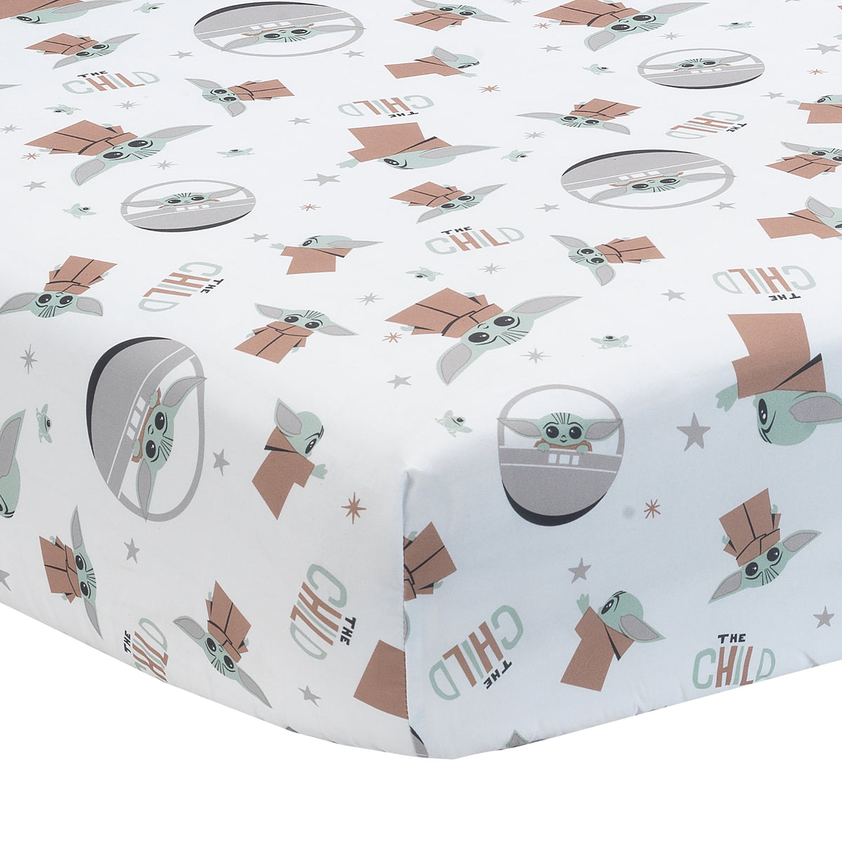 Star Wars Grogu Bamboo & Friends Fitted Crib Sheet Standard by Little Sleepies