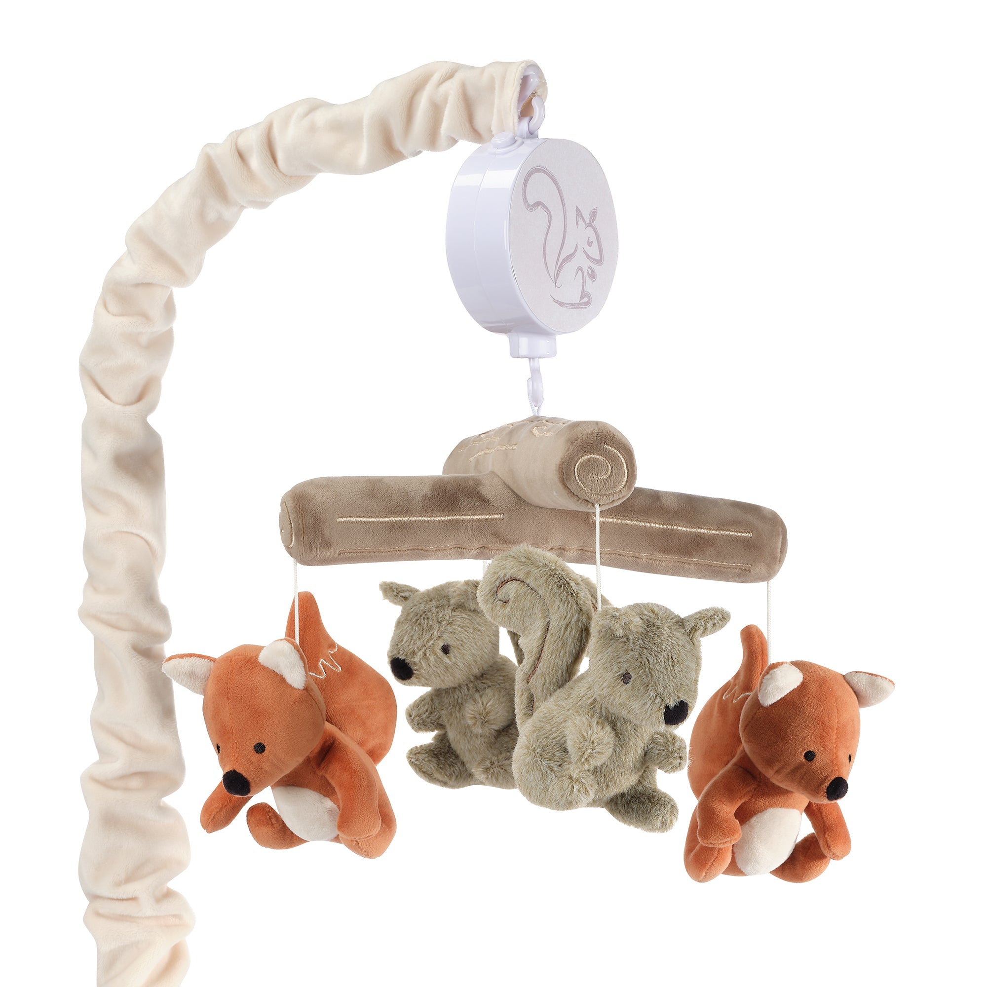 Treetop Fox & Squirrel Woodland Musical Baby Crib Mobile Soother
