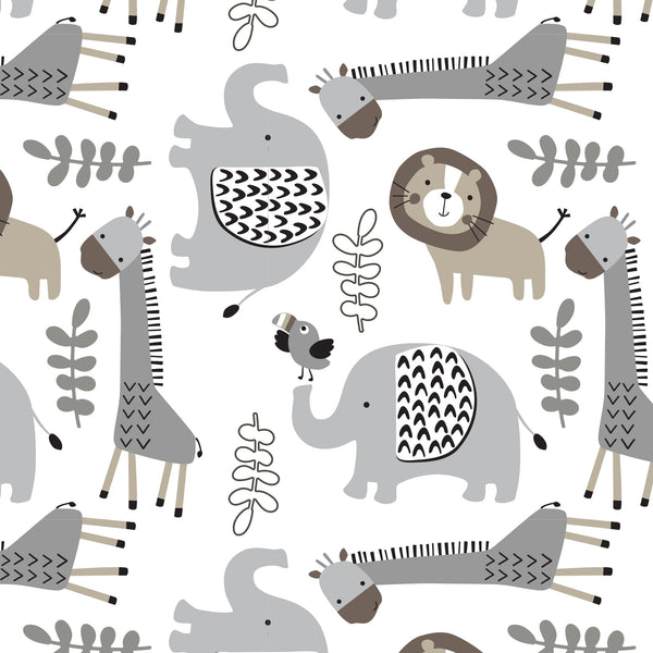 Urban Jungle Animal Fitted Crib Sheet by Lambs & Ivy