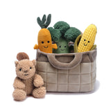 Veggie Basket Interactive Play Set with Plush Toys by Lambs & Ivy