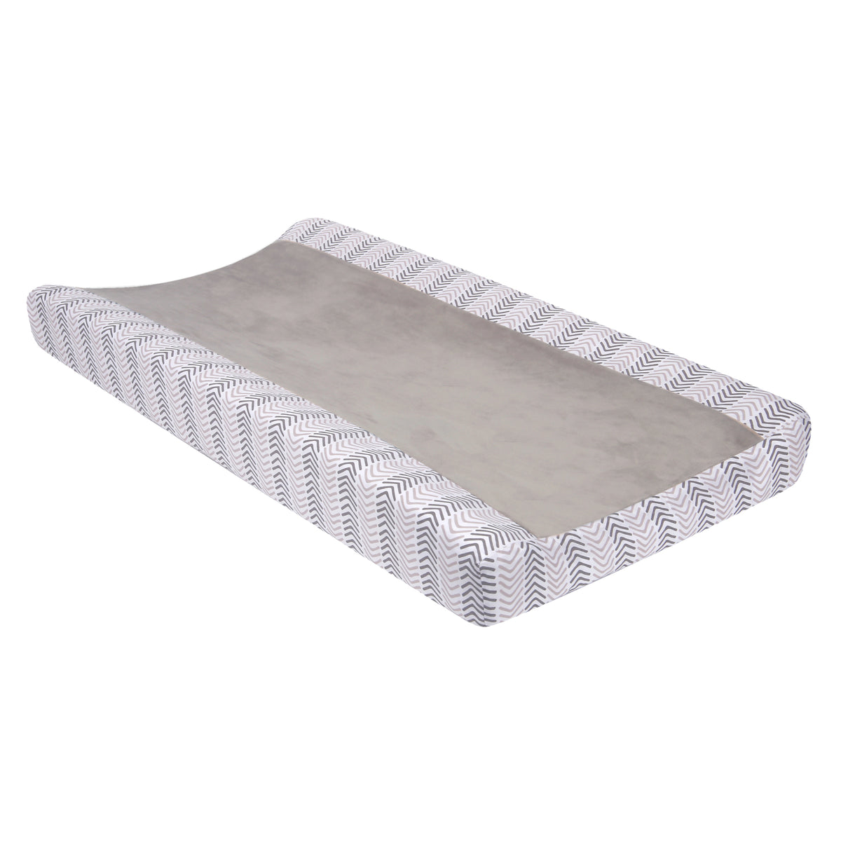 Woodland Forest Gray Chevron Changing Pad Cover Lambs Ivy