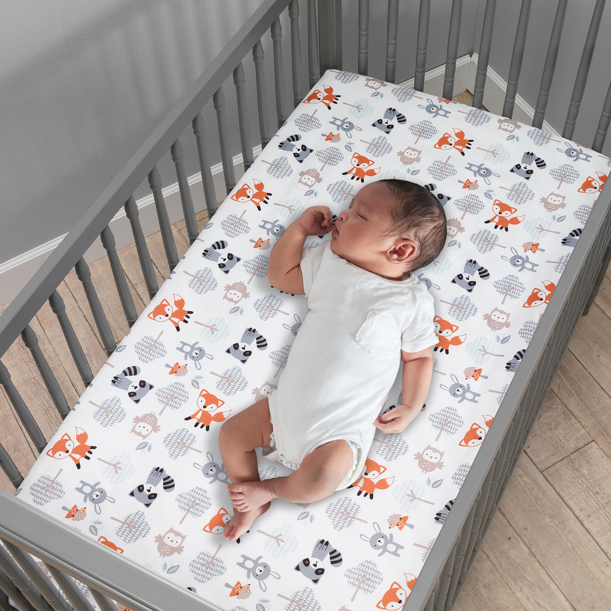 Mint and grey crib bedding best sale