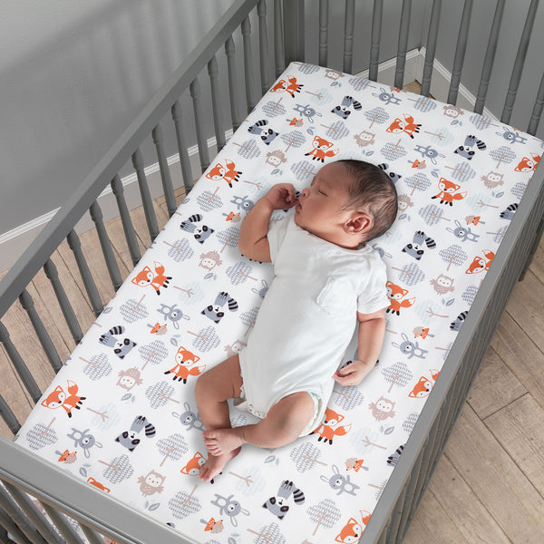 Woodland Friends Fitted Crib Sheet by Bedtime Originals