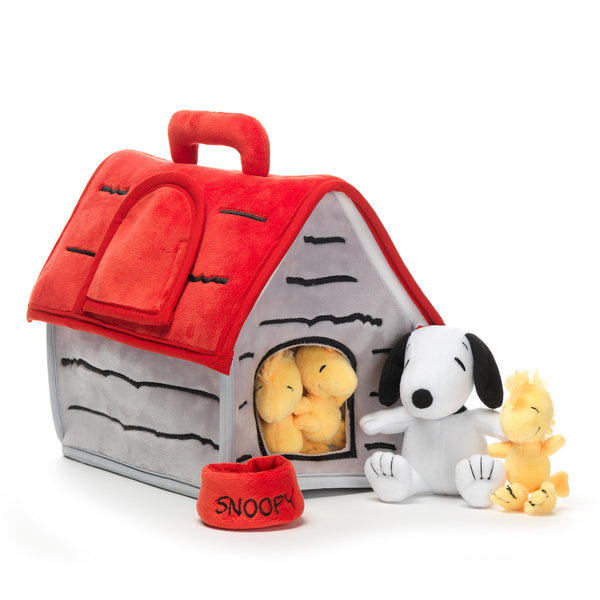 Classic Snoopy Interactive Plush Toy Doghouse with Animals by Lambs & Ivy