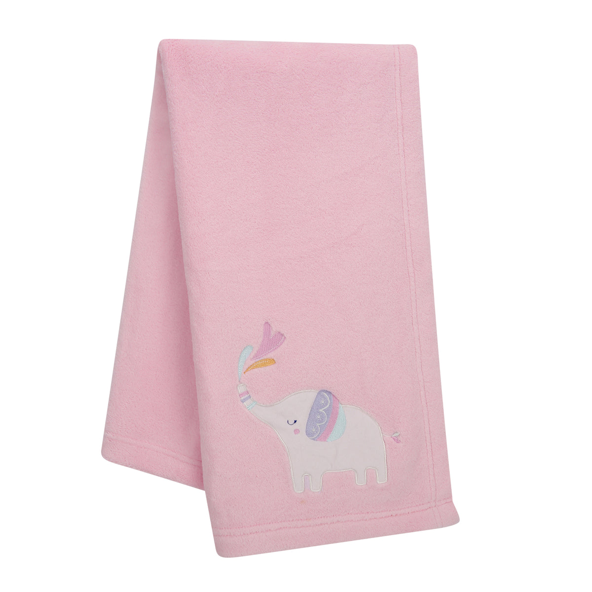 Pink elephant store baby blanket