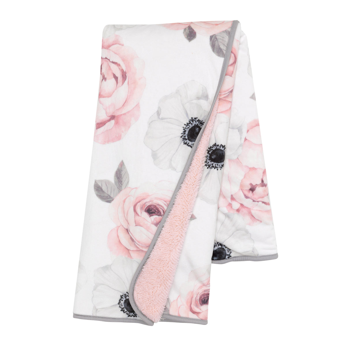 Floral Garden Watercolor Floral Pink Ultra Soft Baby Blanket – Lambs & Ivy