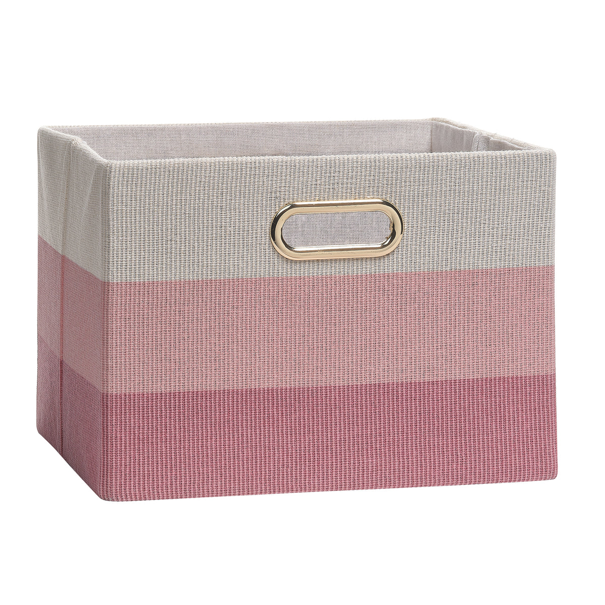 Folding Basket Storage Cube Pink Gingham