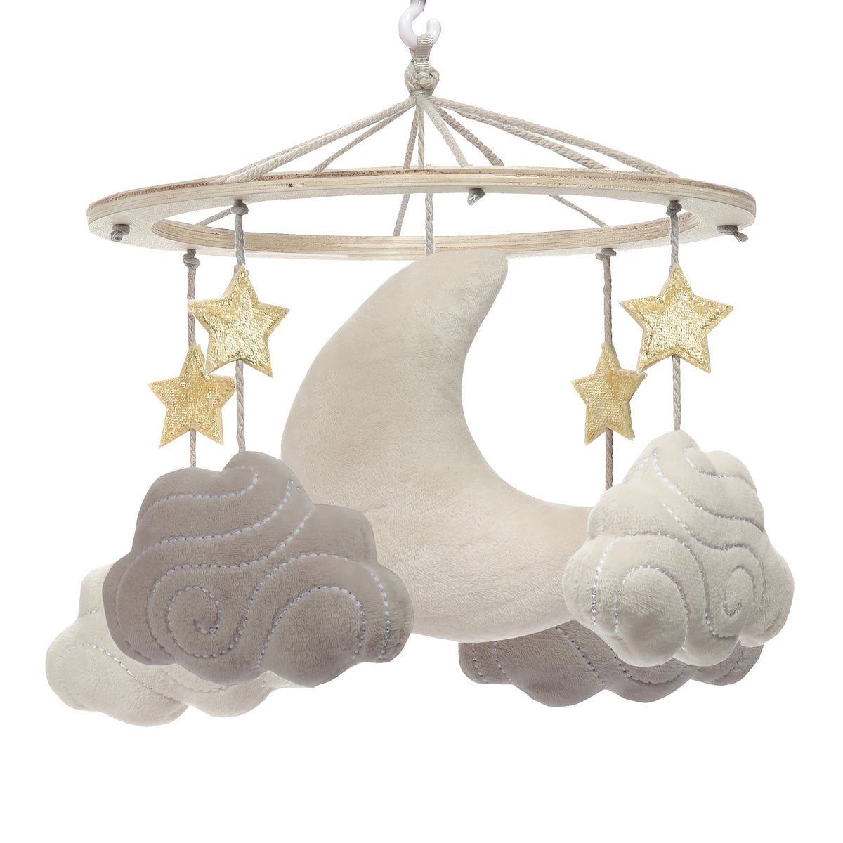 UNIH Baby Crib Mobile with Lights and Music, Moon and Stars Projection for  Infants