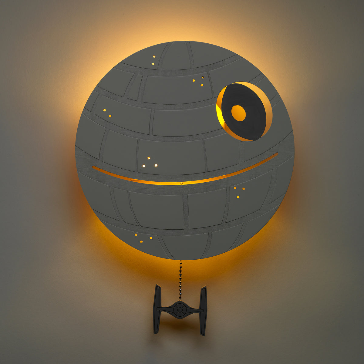 Star Wars Death Star Inspired Christmas Tree Ornament with LEDs and On/Off  Switch