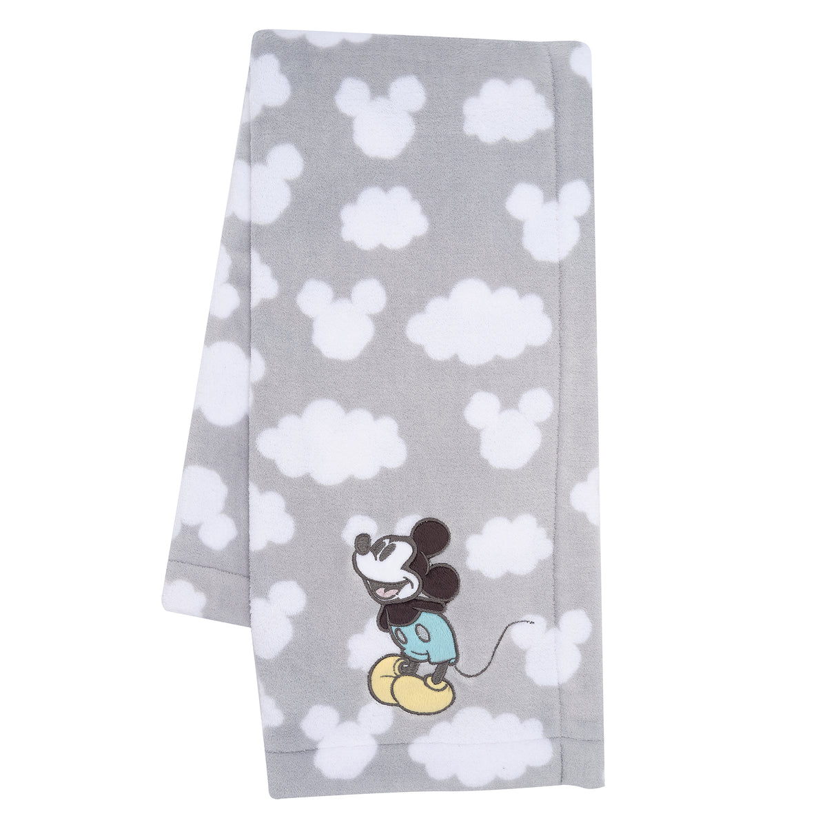 Disney Baby Moonlight Mickey Mouse Gray Soft Fleece Baby Blanket