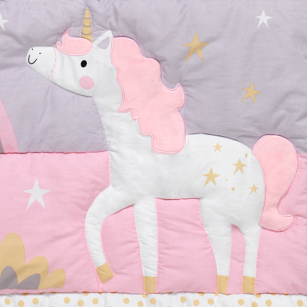 Rainbow Unicorn 3-Piece Crib Bedding Set by Bedtime Originals